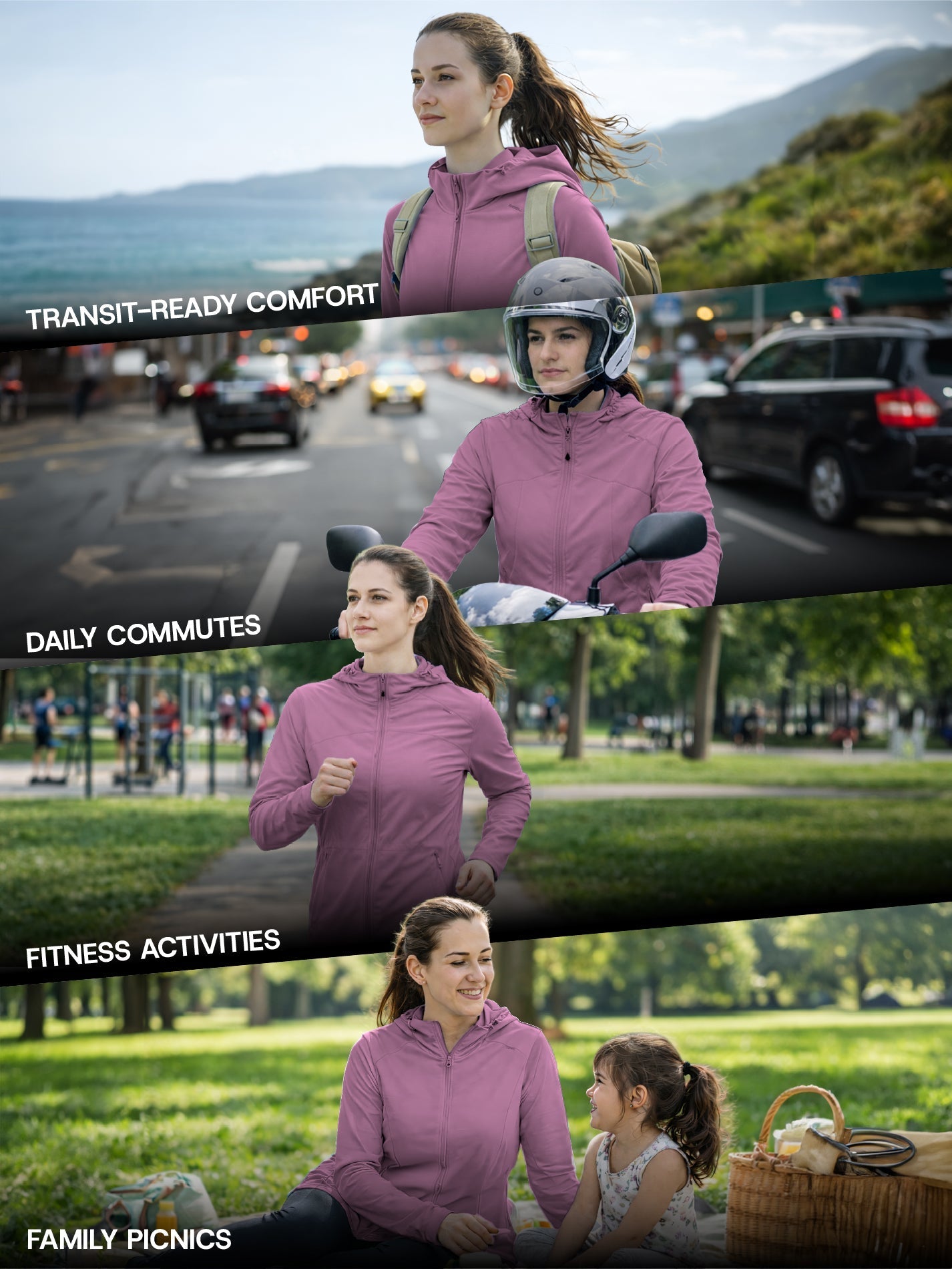 Women's Deep Purple Crop Top Sun Jacket | AirWeave™ - Zeelretail