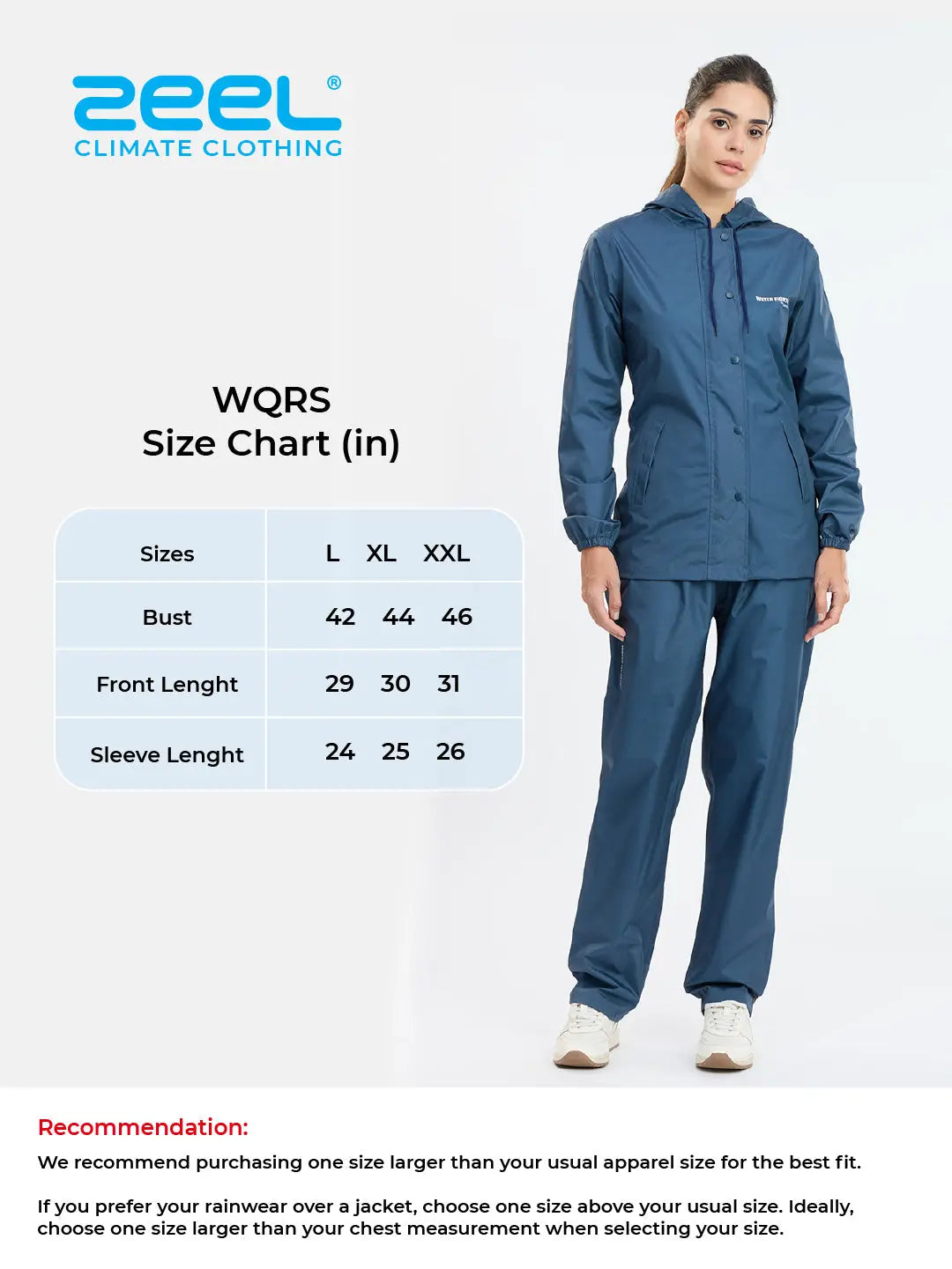 Waterproof Women Solid Color Rain Suit - Zeelretail