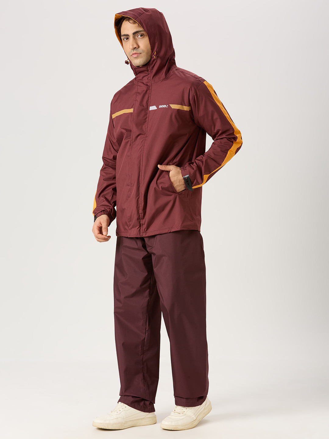 ZEEL Premium Men’s Rainsuit – Waterproof, Windproof - Wine EJS702 - Zeelretail