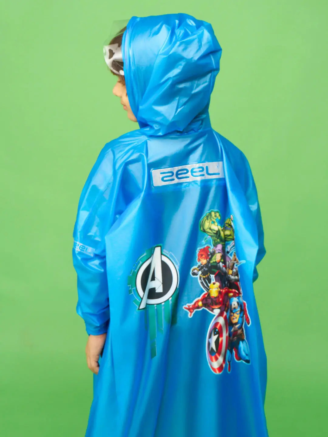ZEEL Royal Blue Avenger Kids Premium Waterproof Raincoat - Zeelretail