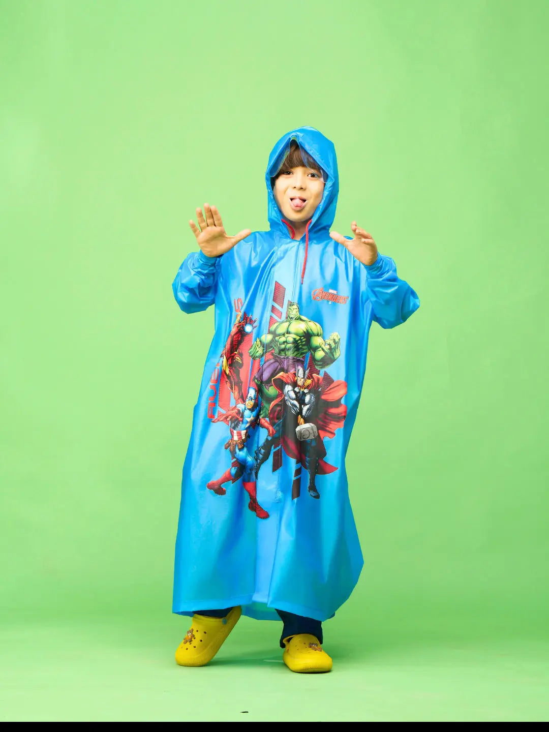 ZEEL Royal Blue Avenger Kids Premium Waterproof Raincoat - Zeelretail