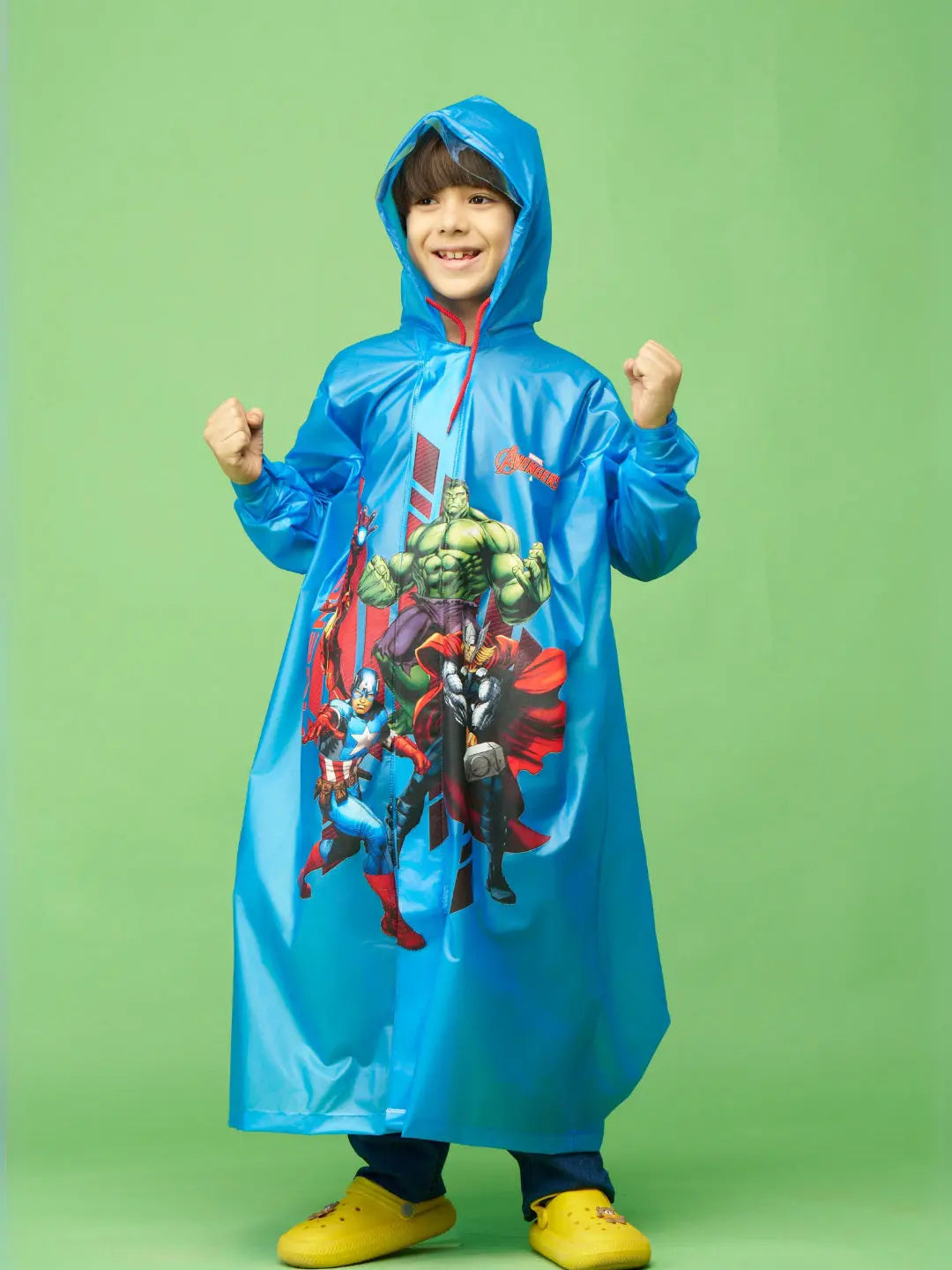 ZEEL Royal Blue Avenger Kids Premium Waterproof Raincoat - Zeelretail
