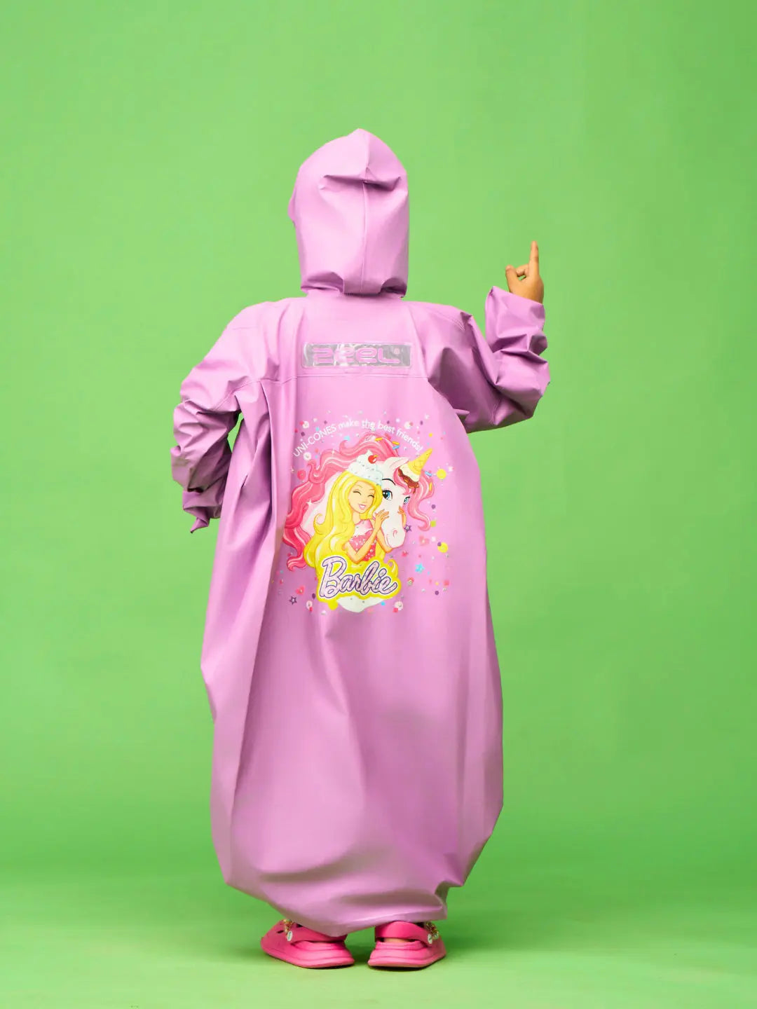 ZEEL Shining Purple Girls waterproof PVC Raincoat