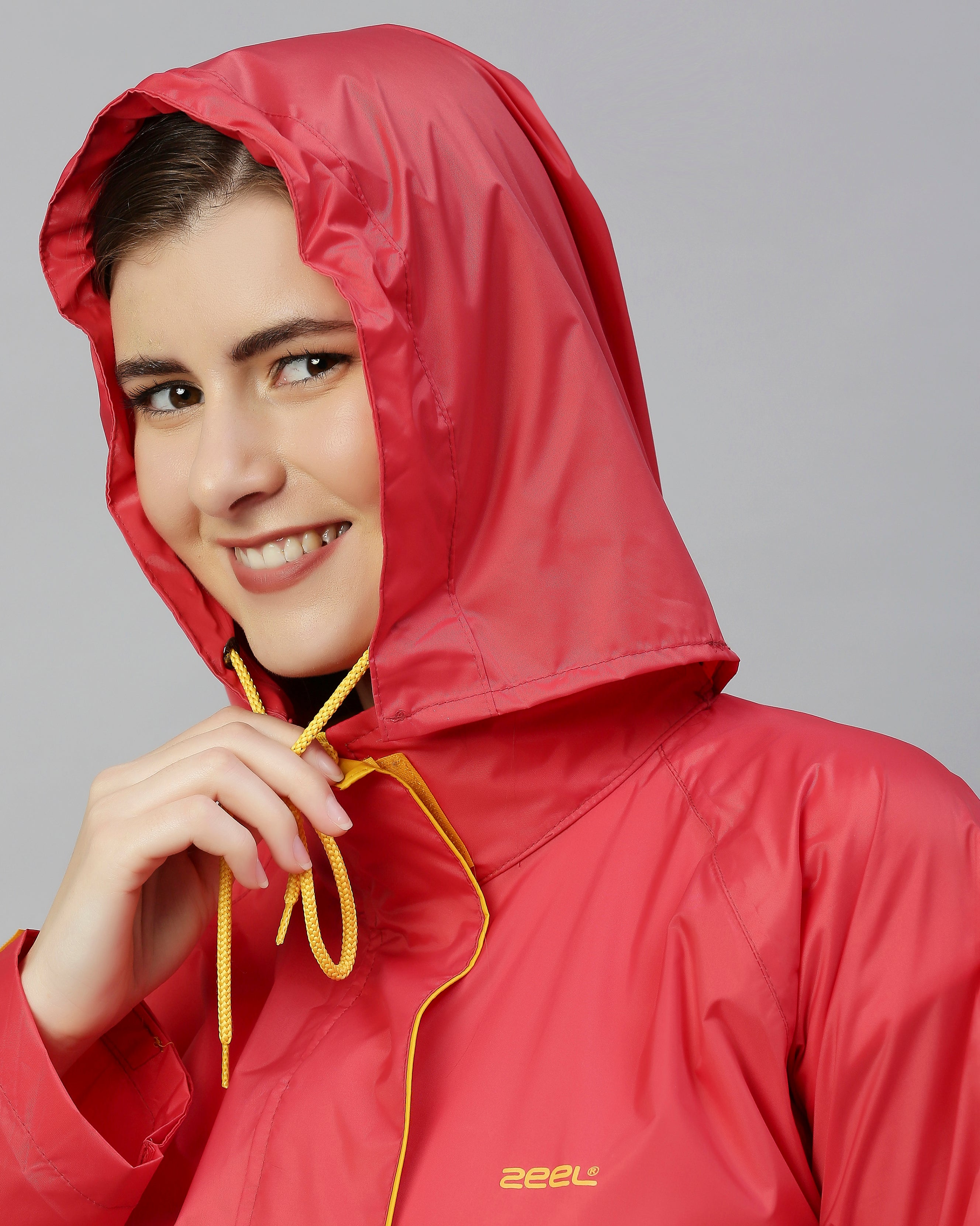 Zeel Diva Red Trench Coat - Raincoat For Women