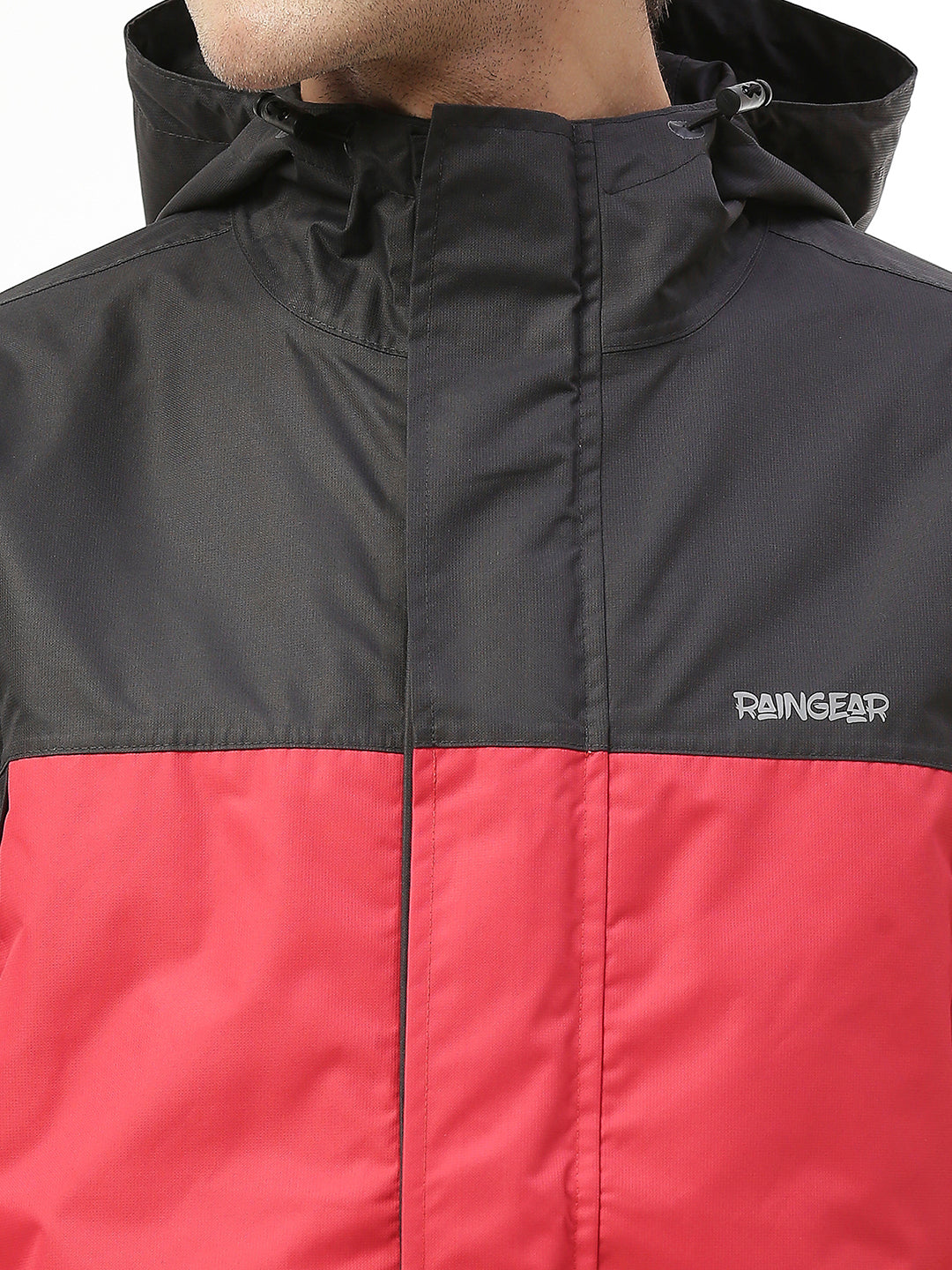 Expedition Black Red Men's Biker Rain Jacket - ZRR011 - Zeelretail