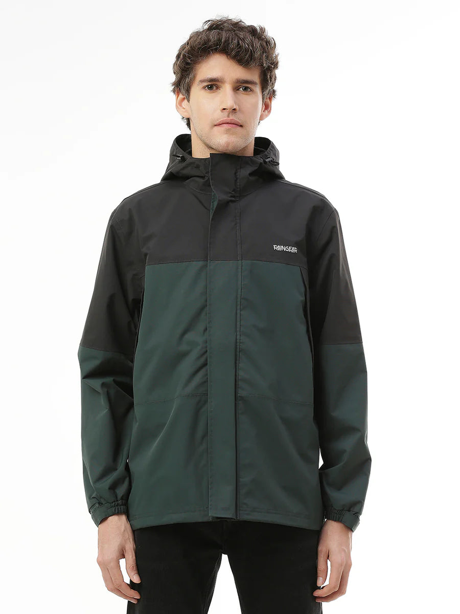 StormGuard Black Green Men's Rain Jacket - ZRS001