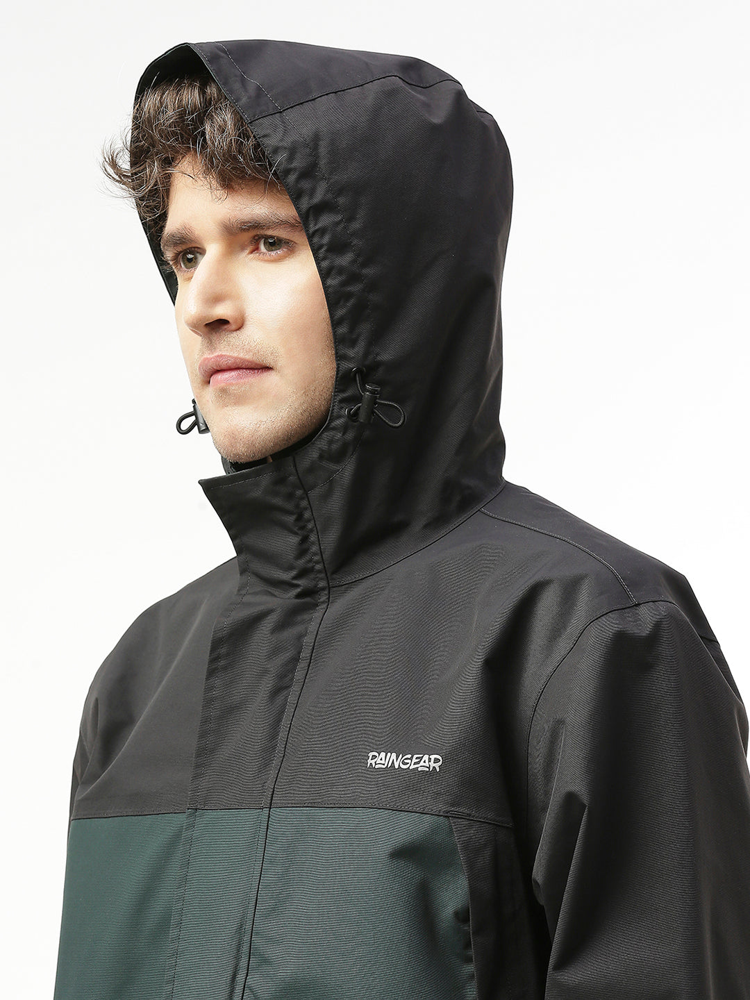 StormGuard Black Green Men's Rain Jacket - ZRS001