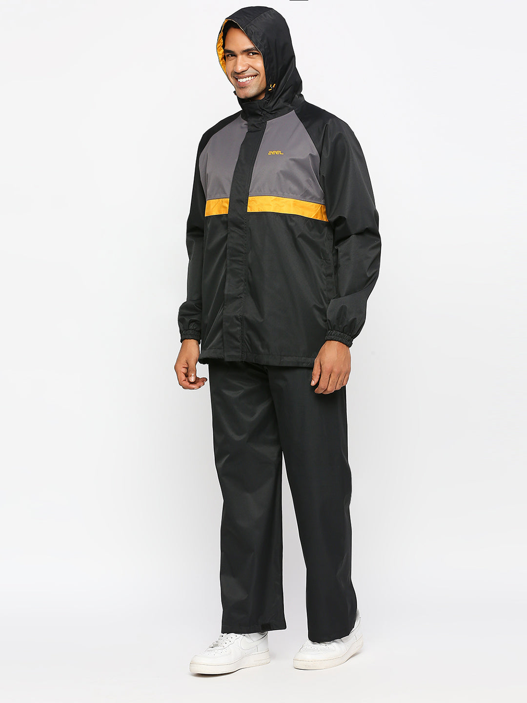 Zeel Sporty Black Yellow Rainwear - ZT103 - Zeelretail