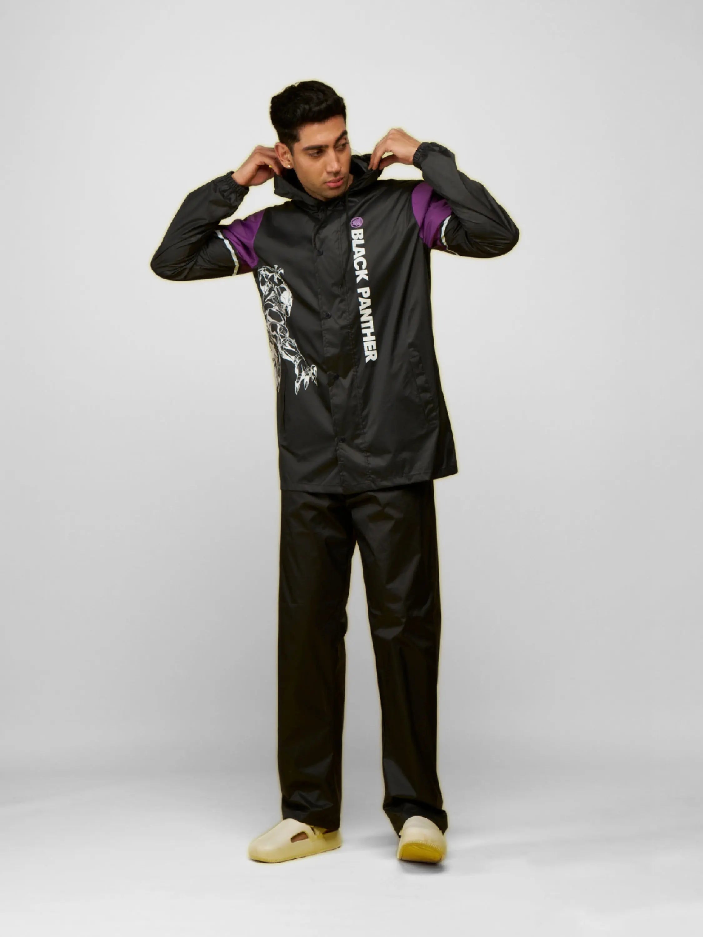 Zeel Black Panther Print Raincoat – Bold, Stylish & Waterproof - Zeelretail