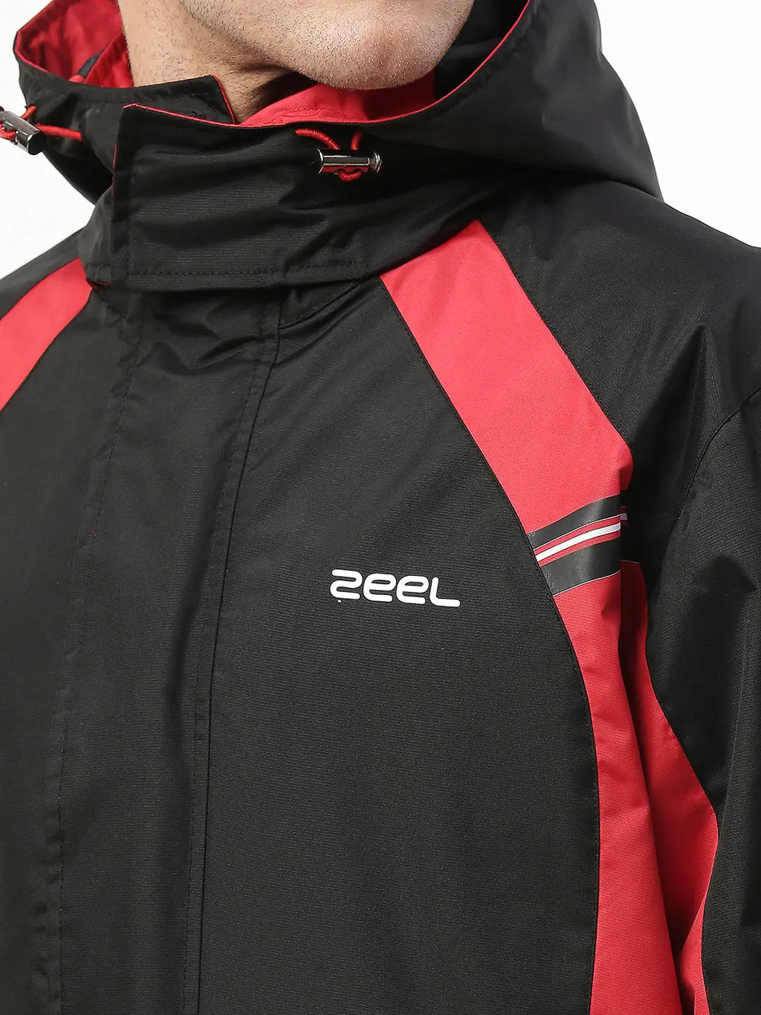 Zeel Go Hike Black & Red Rainsuit - JS508 - Zeelretail