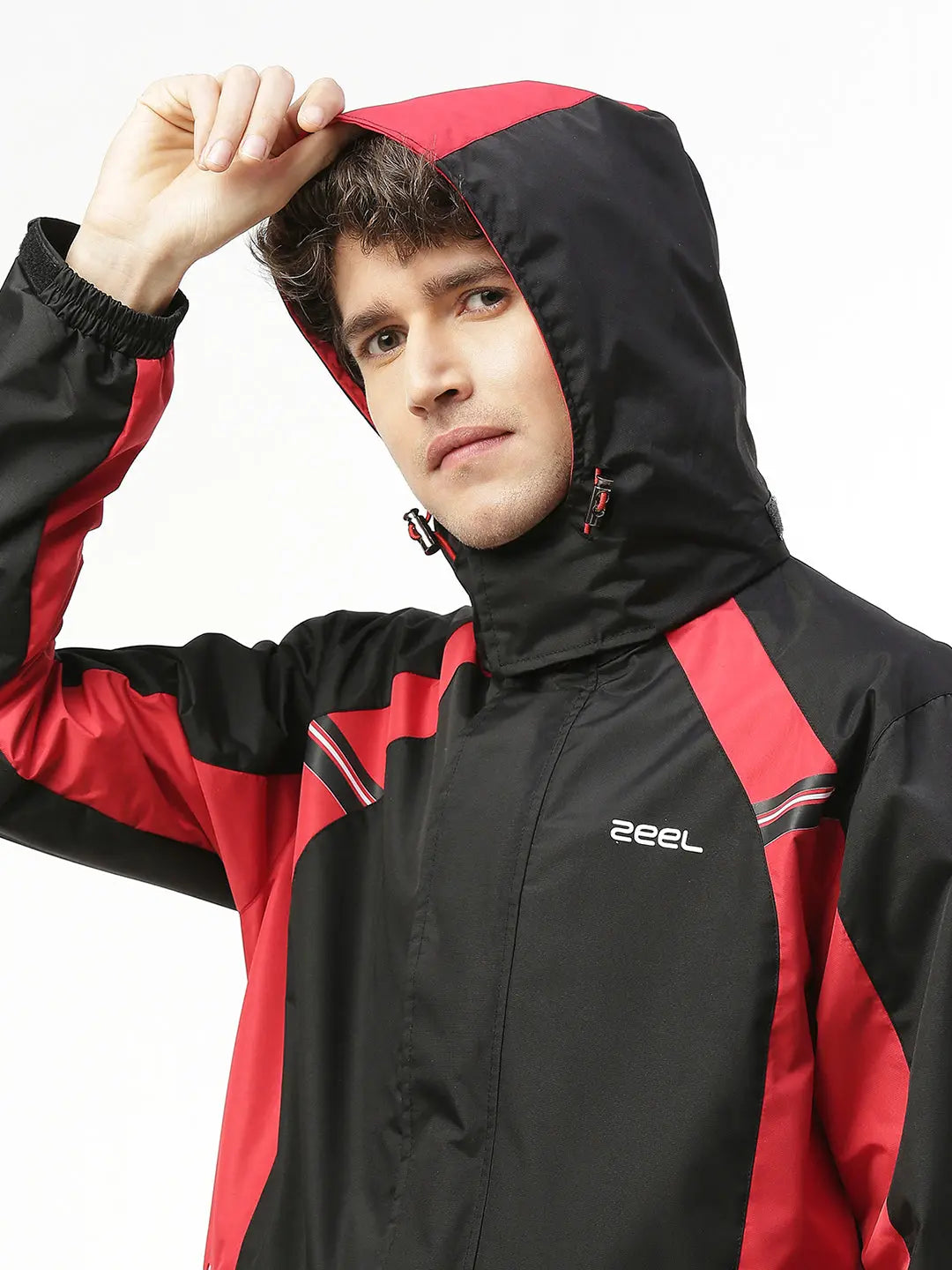 Zeel Go Hike Black & Red Rainsuit - JS508 - Zeelretail