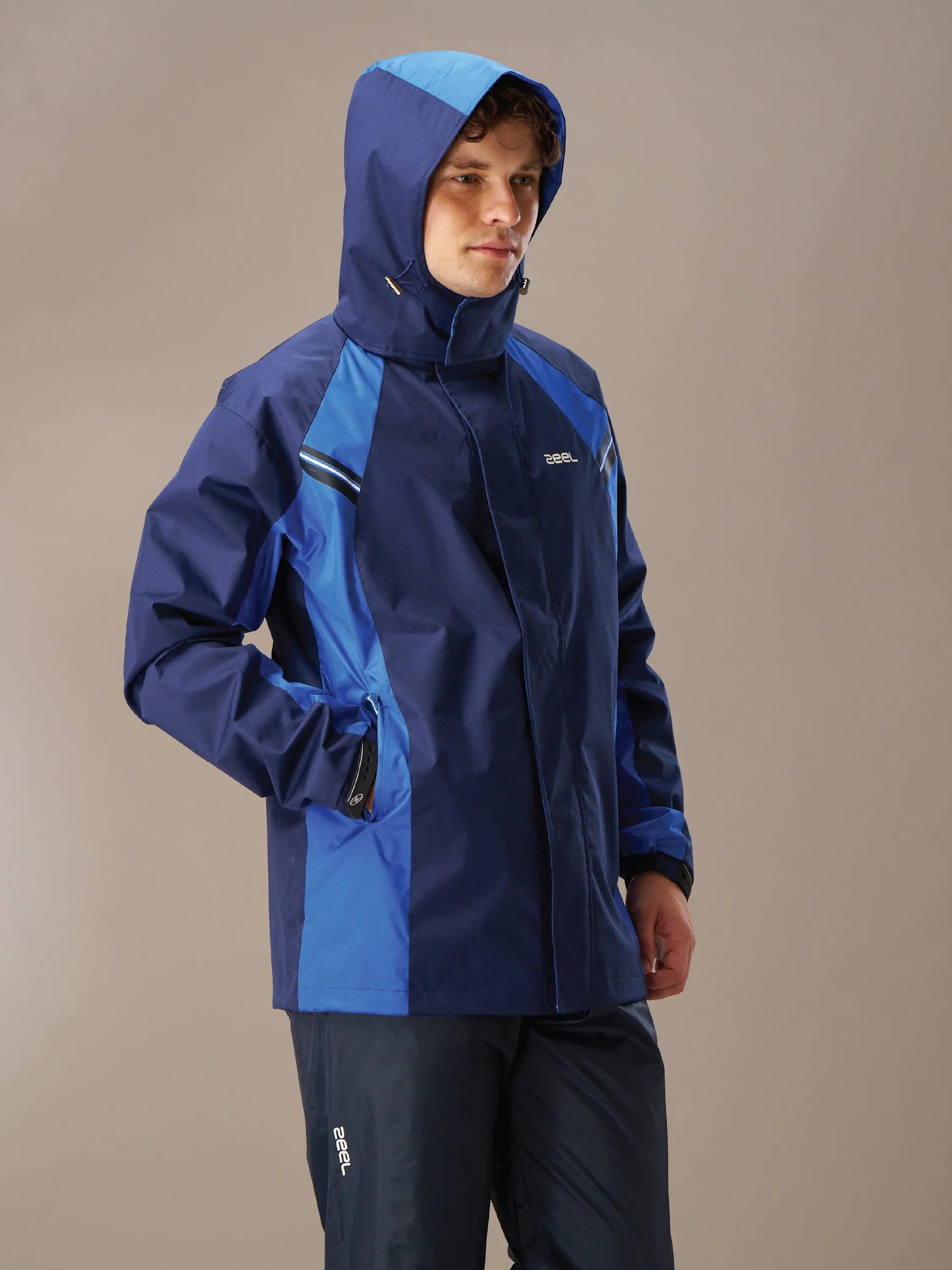 Zeel Go Hike Navy & Blue Rainsuit - JS508 - Zeelretail