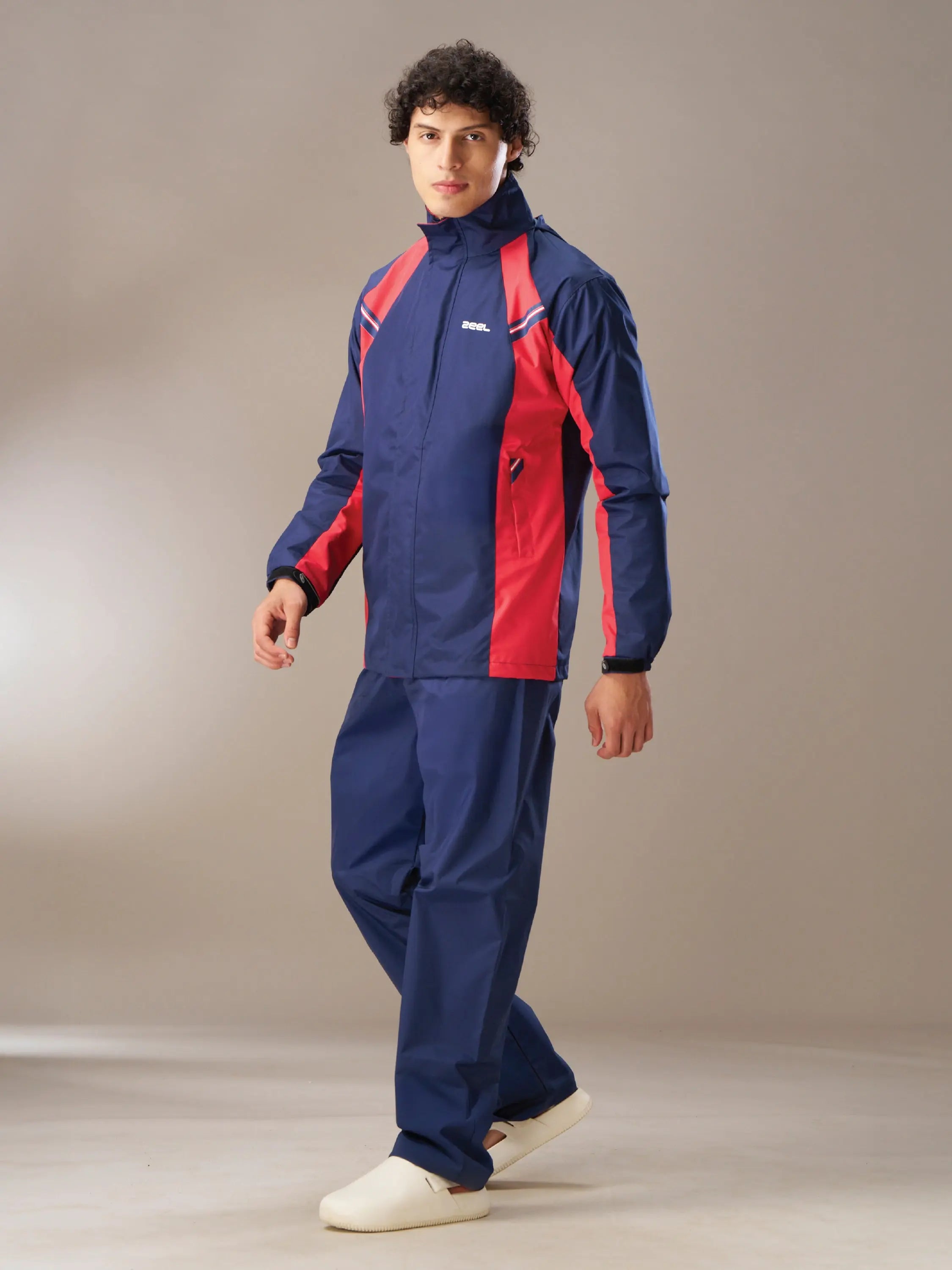Zeel Go Hike Navy & Red Rainsuit - JS508 - Zeelretail