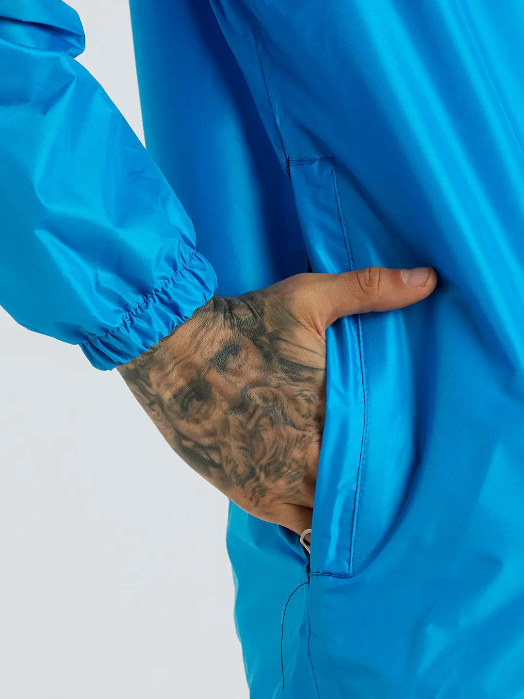 Zeel Men’s Blue Lightweight Rain Jacket – Water Resistant, Travel Friendly - Zeelretail