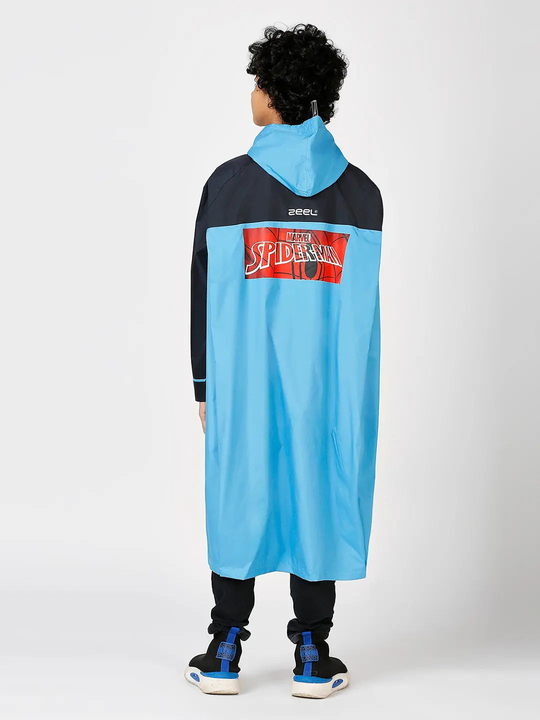 Zeel Spiderman Protector Boys Blue Raincoat - Zeelretail