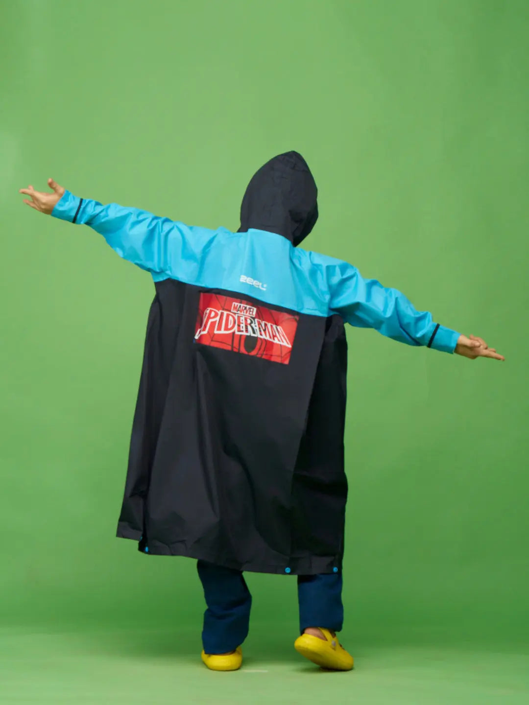 Zeel Spiderman Protector Boys Deep Navy Raincoat - Zeelretail