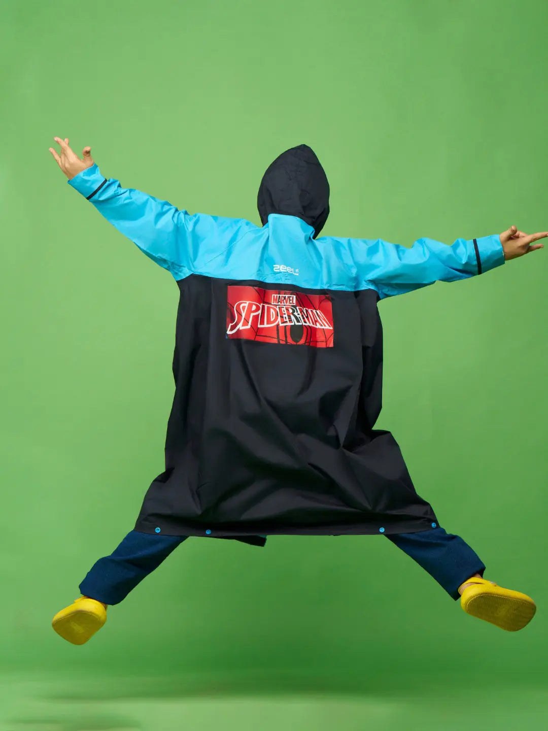 Zeel Spiderman Protector Boys Deep Navy Raincoat - Zeelretail