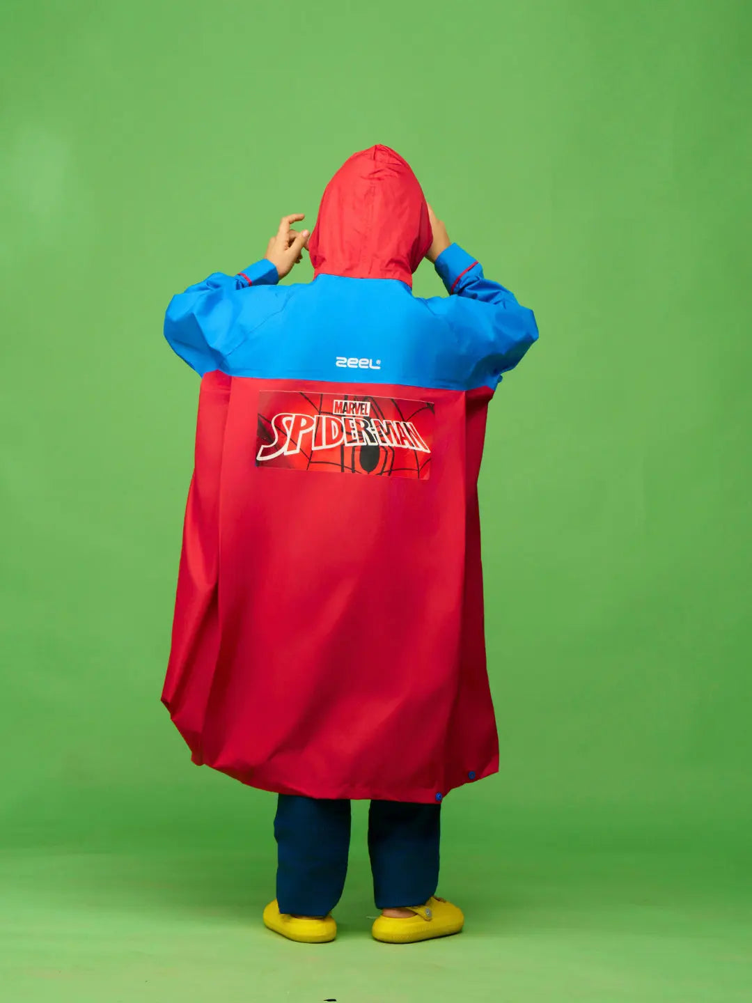 Zeel Spiderman Protector Boys Red Raincoat - Zeelretail