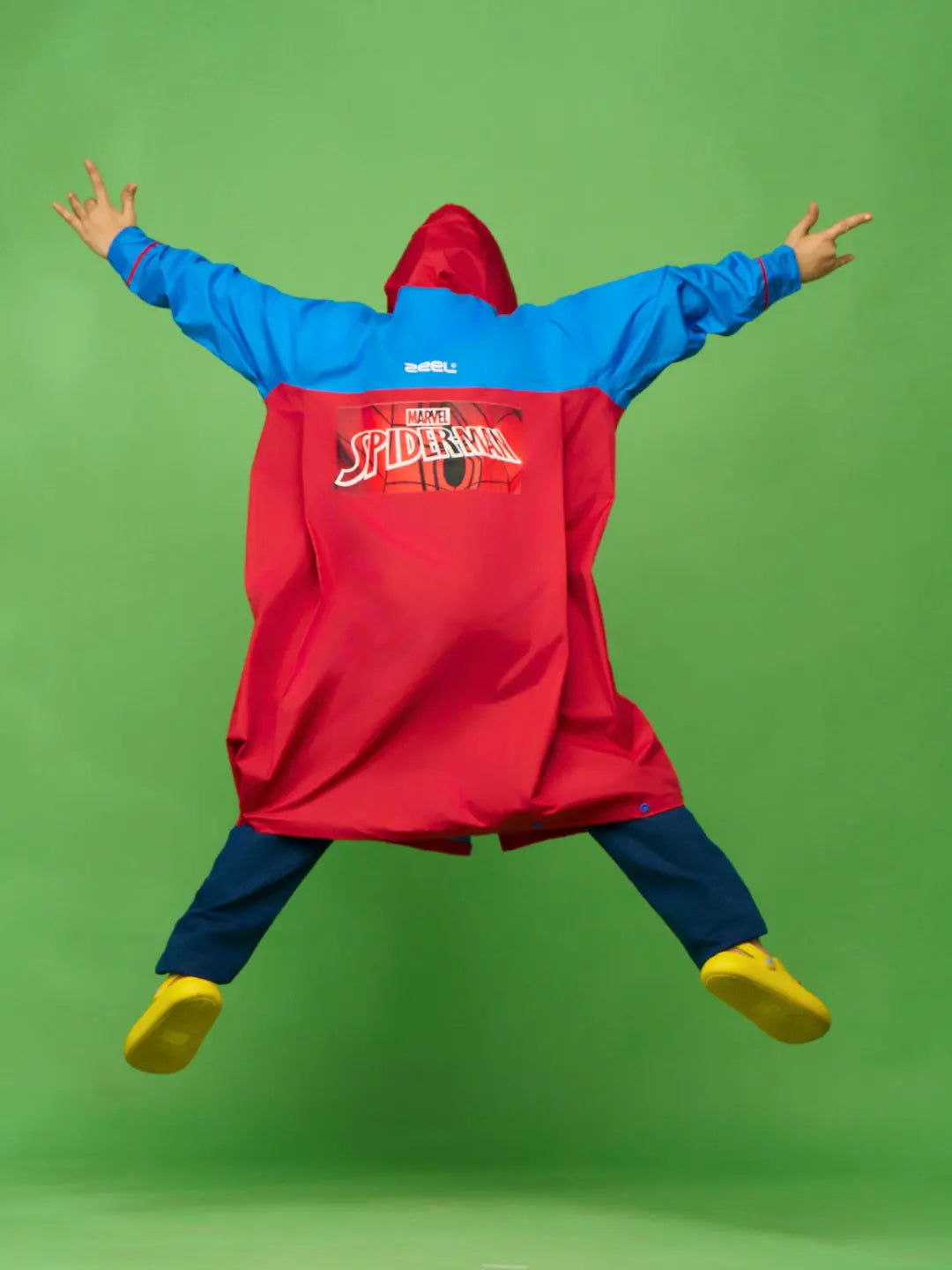 Zeel Spiderman Protector Boys Red Raincoat - Zeelretail
