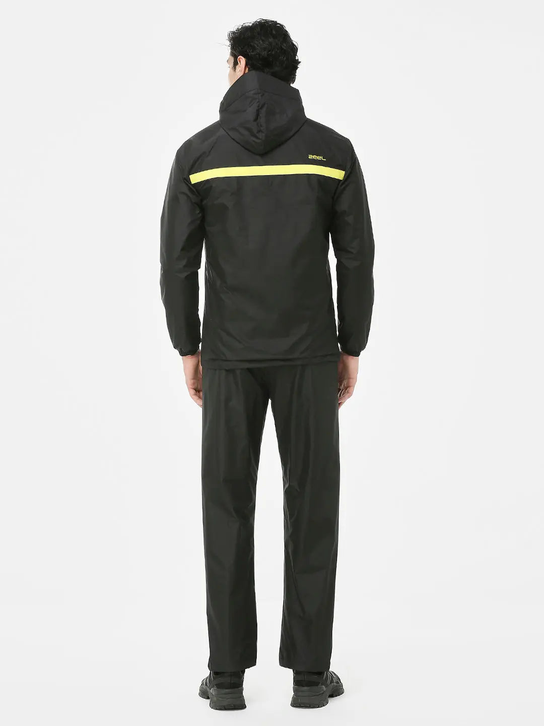 Zeel Sporty Black & Lime Rainsuit - JS301 - Zeelretail