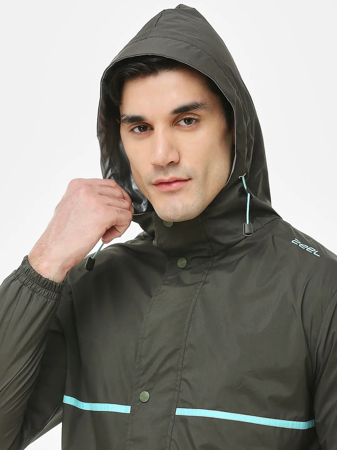 Zeel Sporty Olive & Blue Rainsuit - JS301 - Zeelretail