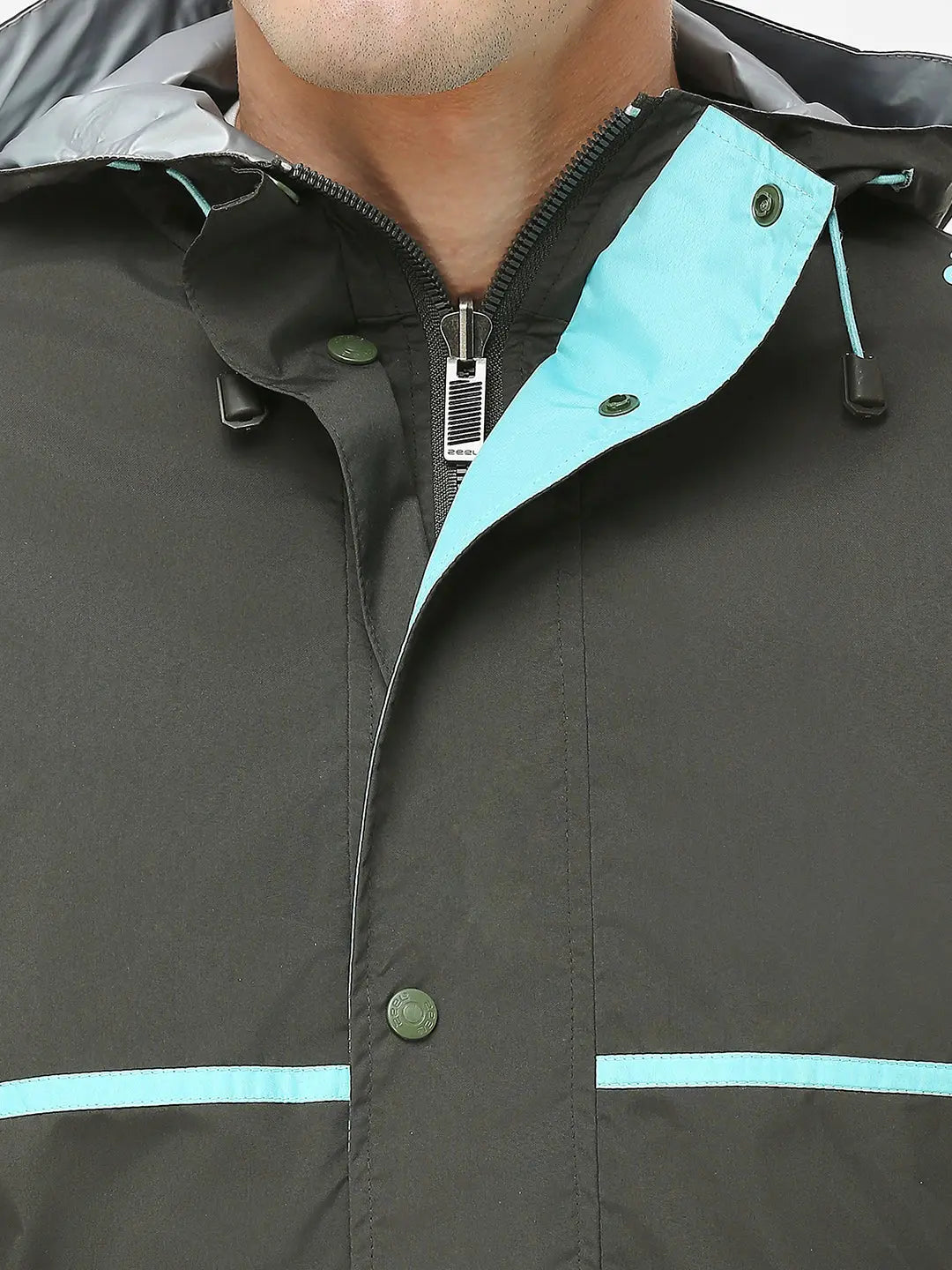 Zeel Sporty Olive & Blue Rainsuit - JS301 - Zeelretail