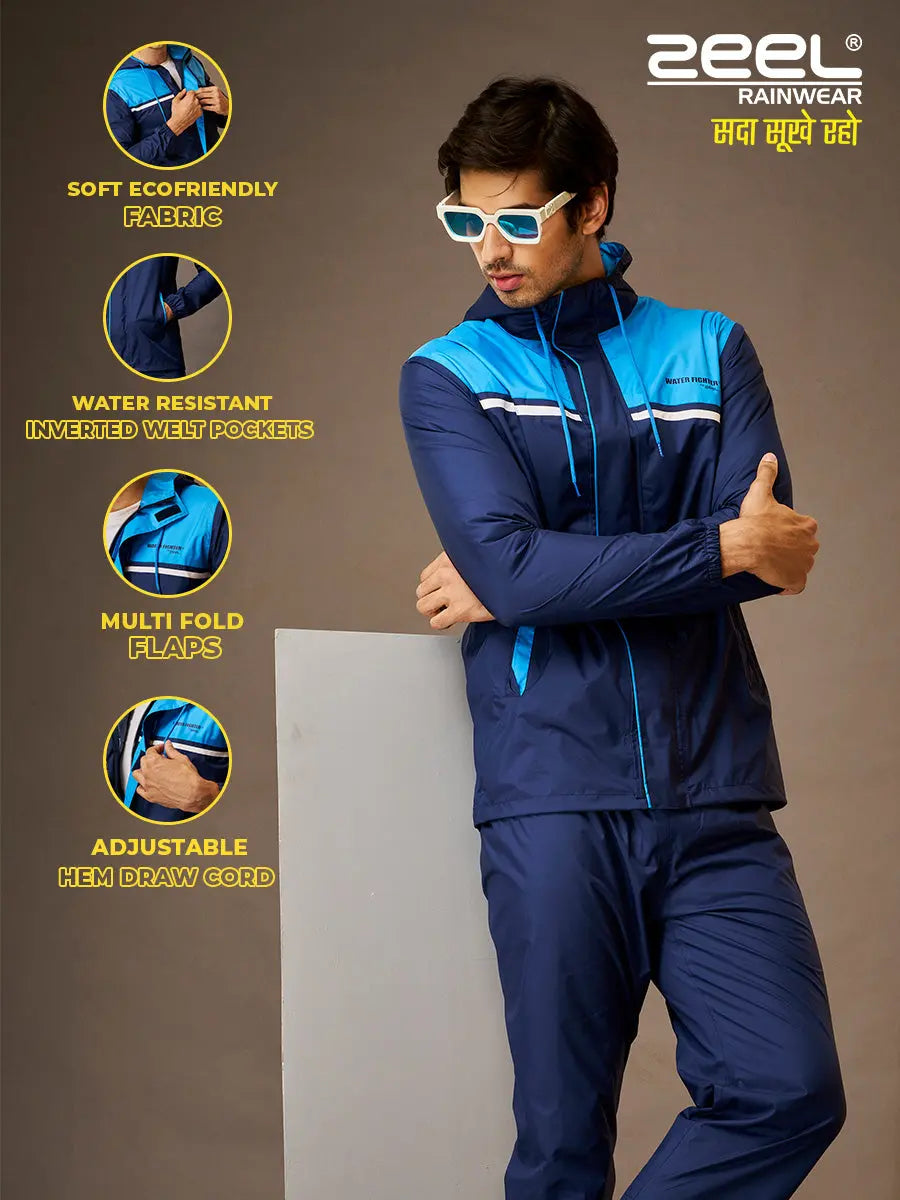 Zeel Trek Gear Blue Hues Rainwear - AZ06 - Zeelretail